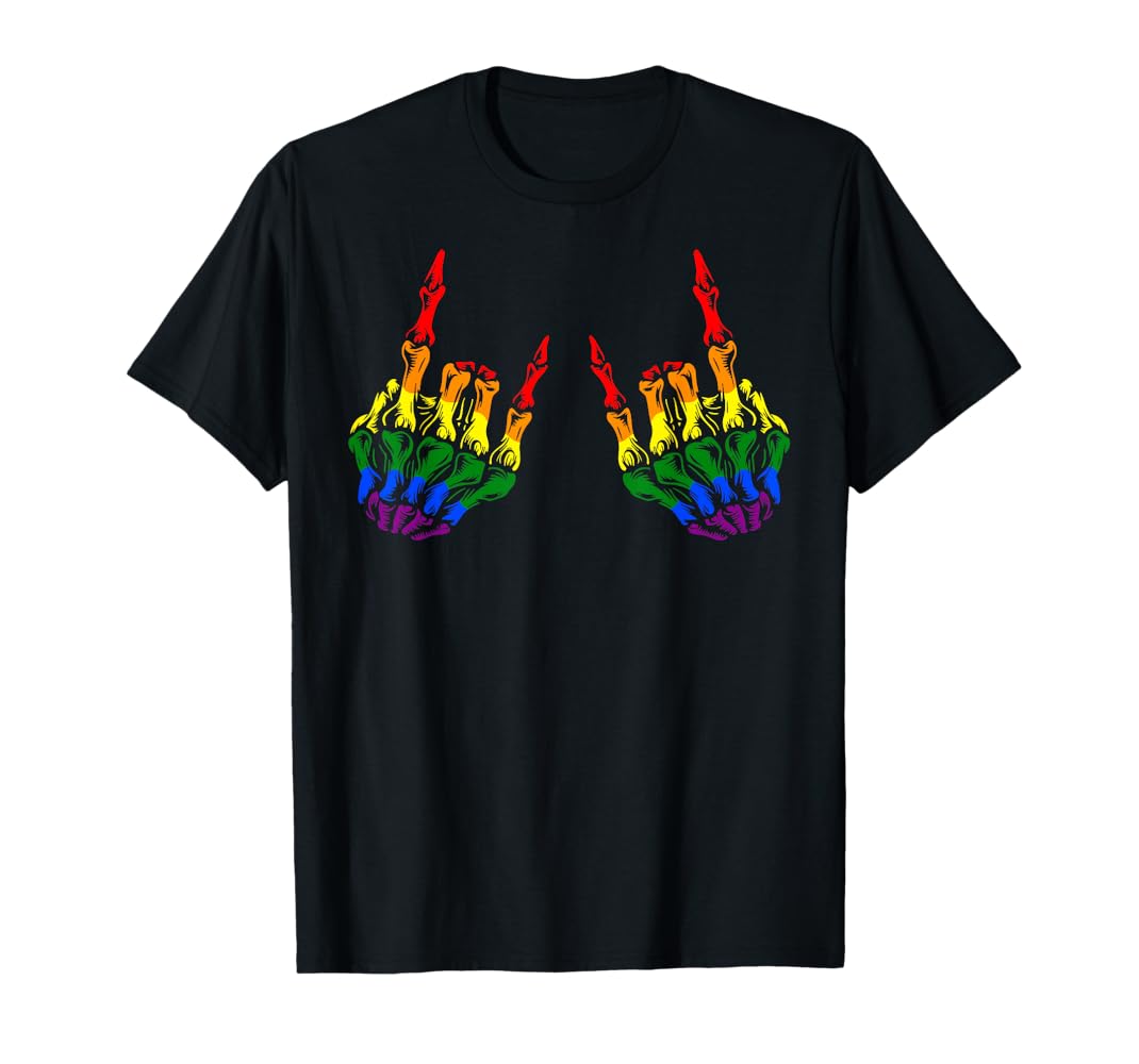Amazon.com: Skeleton Rock Hand LGBT-Q Gay Pride Proud Ally